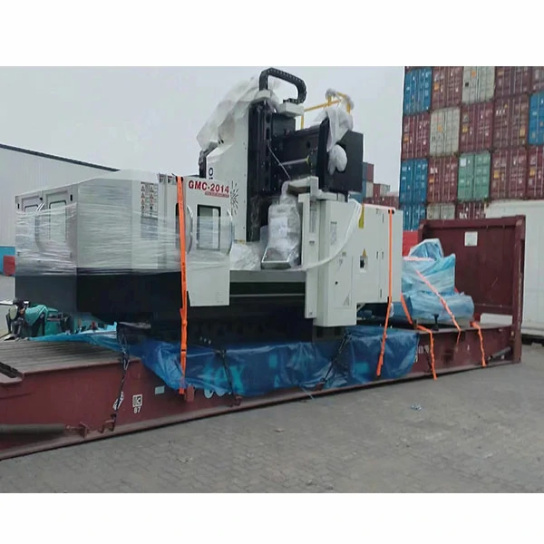 cnc-gantry-milling-machine-shipping-port CNC gantry milling machine prepared for international shipment at port for overseas customers