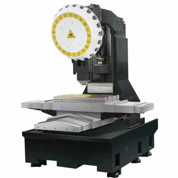 cnc-tapping-center-machine-structure Internal structure of CNC tapping center showing machine frame, spindle and mechanical components