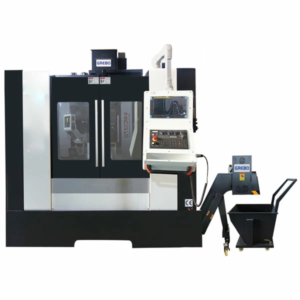 high-speed-vertical-machining-center-front-view High-speed vertical machining center with full enclosure for efficient CNC milling and precision machining