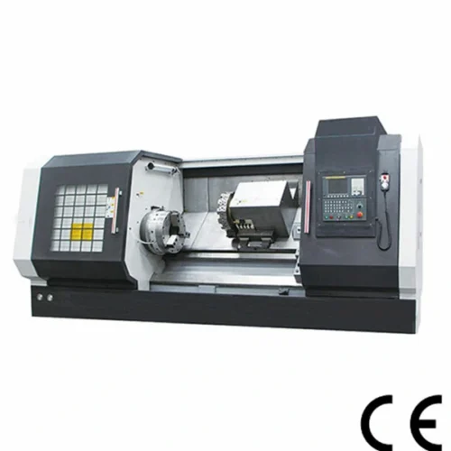 Slant Bed CNC Lathe side view with inclined bed structure