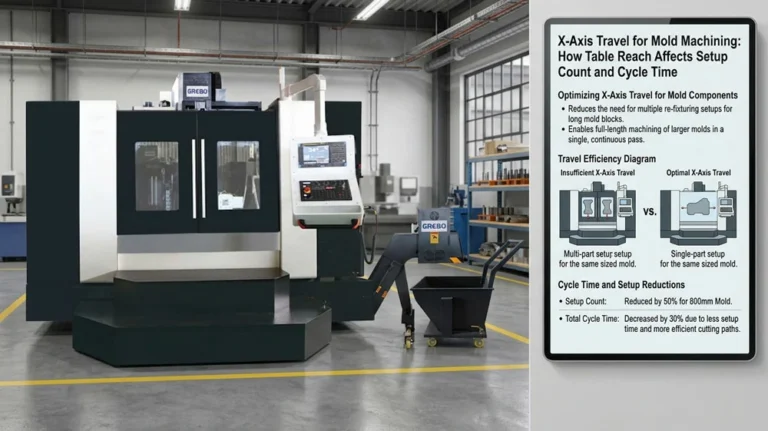 1300mm X-axis travel for mold machining