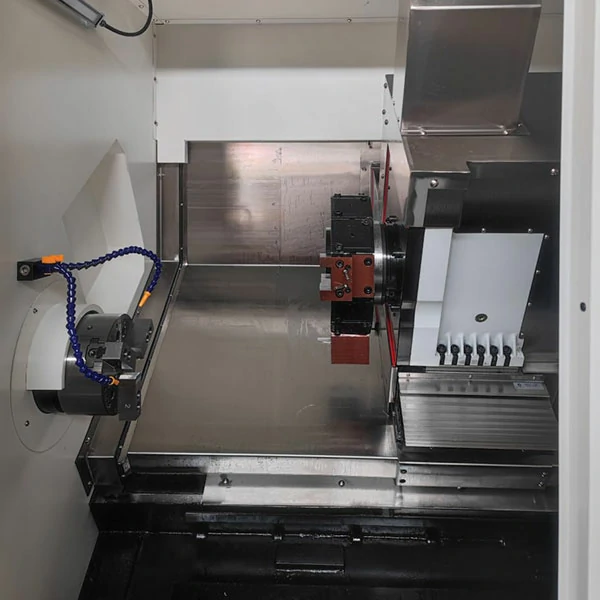 Spindle and 12-station servo turret of TCK50 slant bed CNC lathe